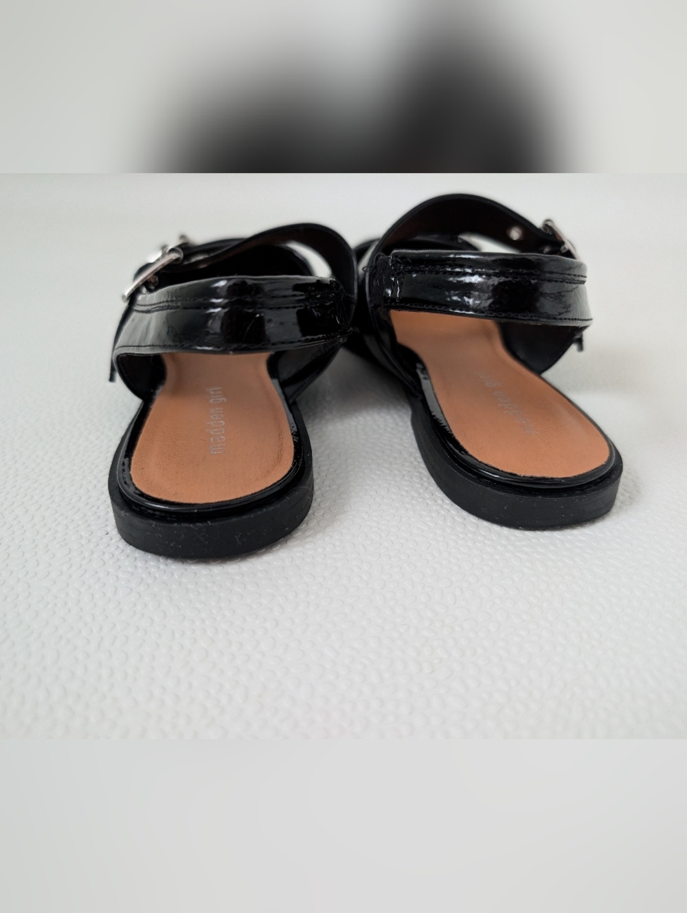 Madden Girl G-Velma Black Patent Pointed Toe Slingback Flats - Picture 5 of 10
